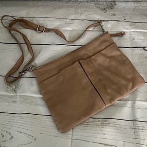 Roots leather crossbody bag